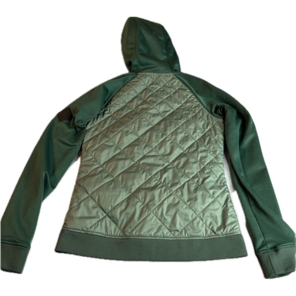 North Face Quilted Puffer Fleece Full Zip Jacket Green Size Small - Picture 5 of 12